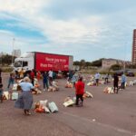 monthy food hamper distribution